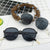 Damen modische quadratische Sonnenbrille mit transparentem Rahmen Karnz