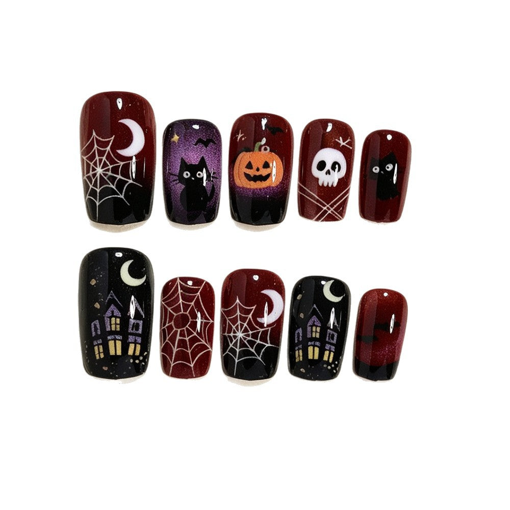 Halloween-Themen Press-On Nagelkunst Karnz