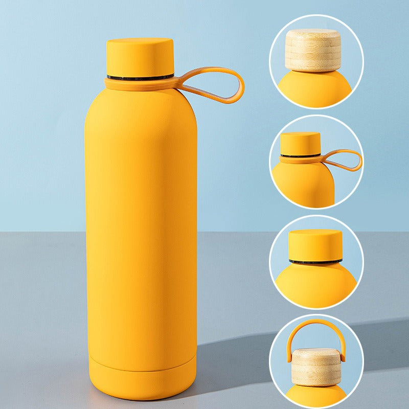 Damen stilvolle Edelstahl-Trinkflasche mit innovativem Verschluss Karnz