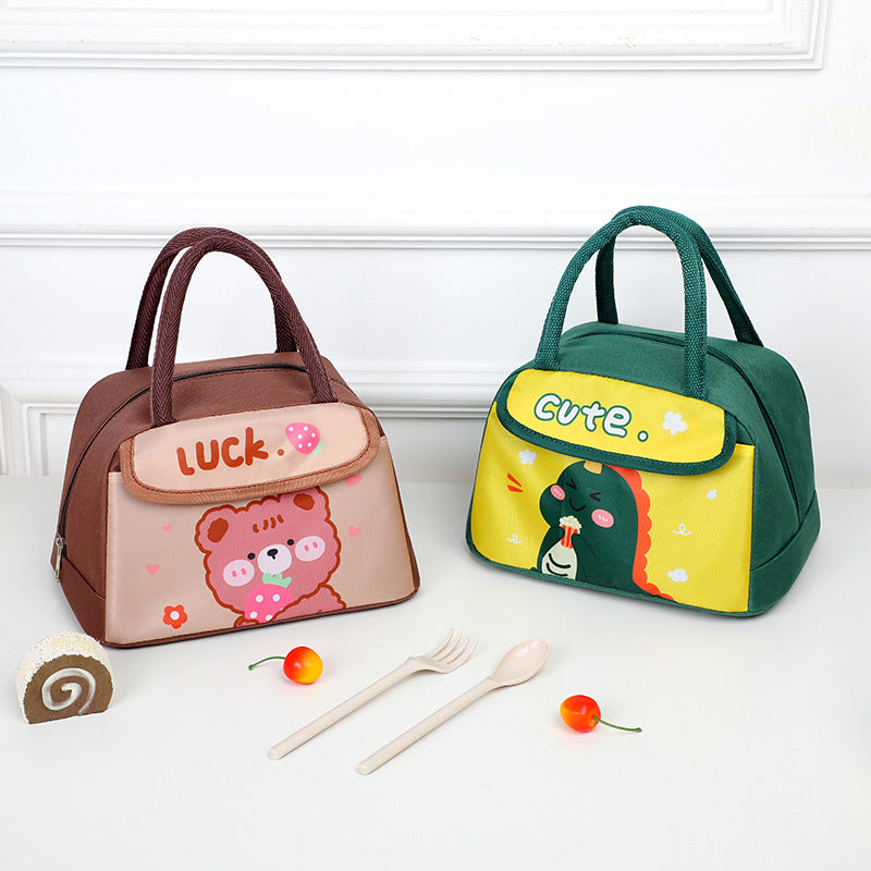 Süße Tier-Charakter-Isolierte Lunch-Tasche
