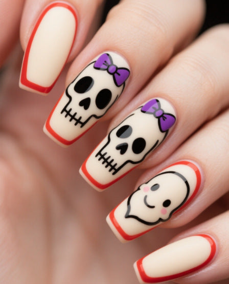 Künstlerische Halloween Themen Nagelkunst Karnz