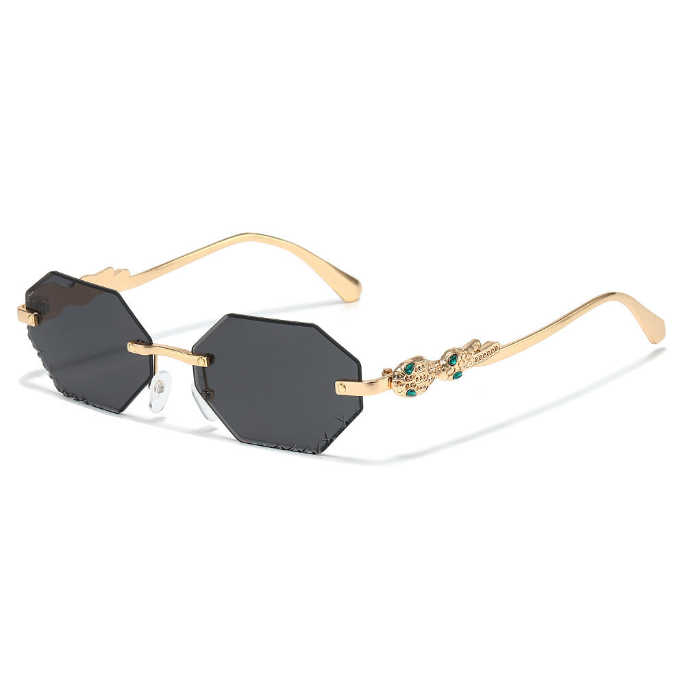 Modebewusste Statement-Hexagon-Sonnenbrille Karnz