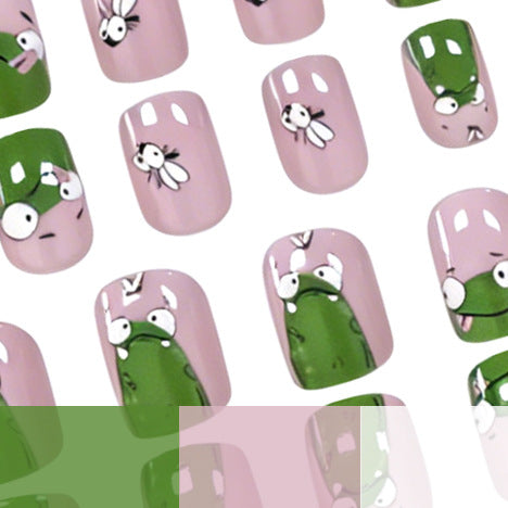 Verspielte, von Fröschen inspirierte Nagelkunst-Verzierungen Karnz