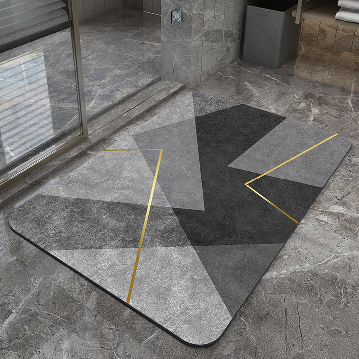 Moderner geometrischer Design-Badeteppich