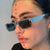 Damen geometrische Sonnenbrille mit schützendem UV-Filter und robustem Metallrahmen Karnz