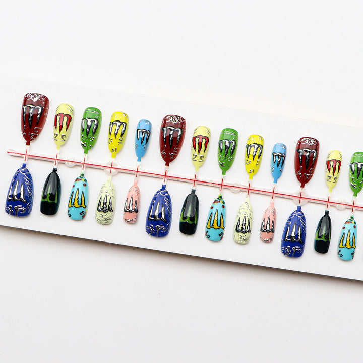 Kreative Nagelkunst Druck-On Designs