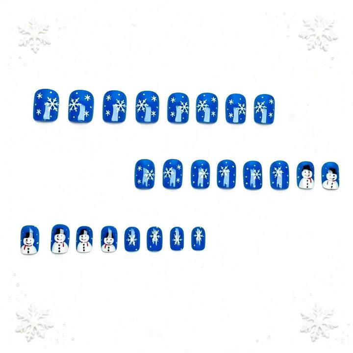 Kunstnägel mit Festlichem Schneemann-Design Karnz