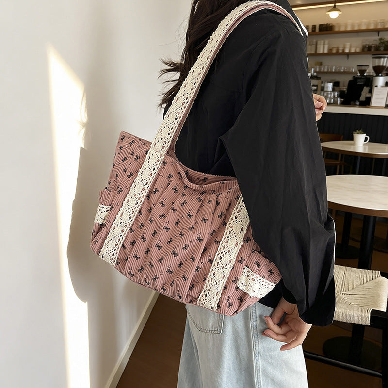 WoElegant Floral Print Tote Bag Karnz