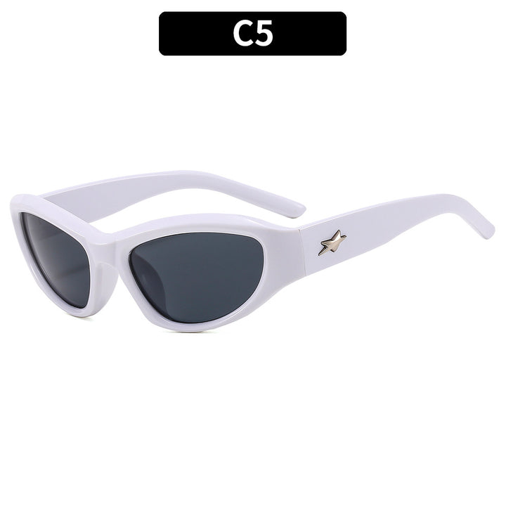 Schlanke retro-inspirierte Katzenaugen-Sonnenbrille