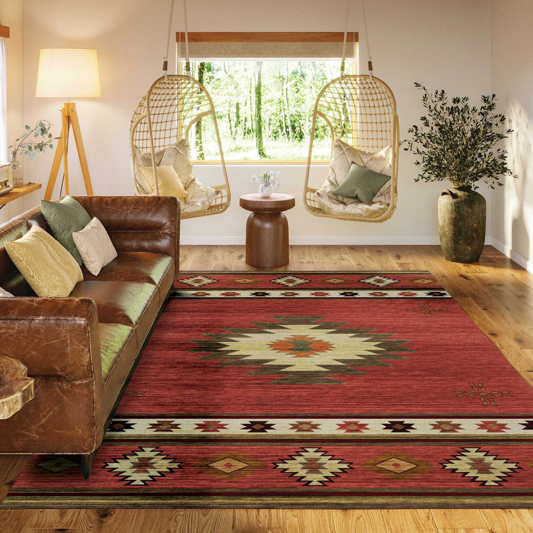 Native-inspirierter geometrischer Teppich