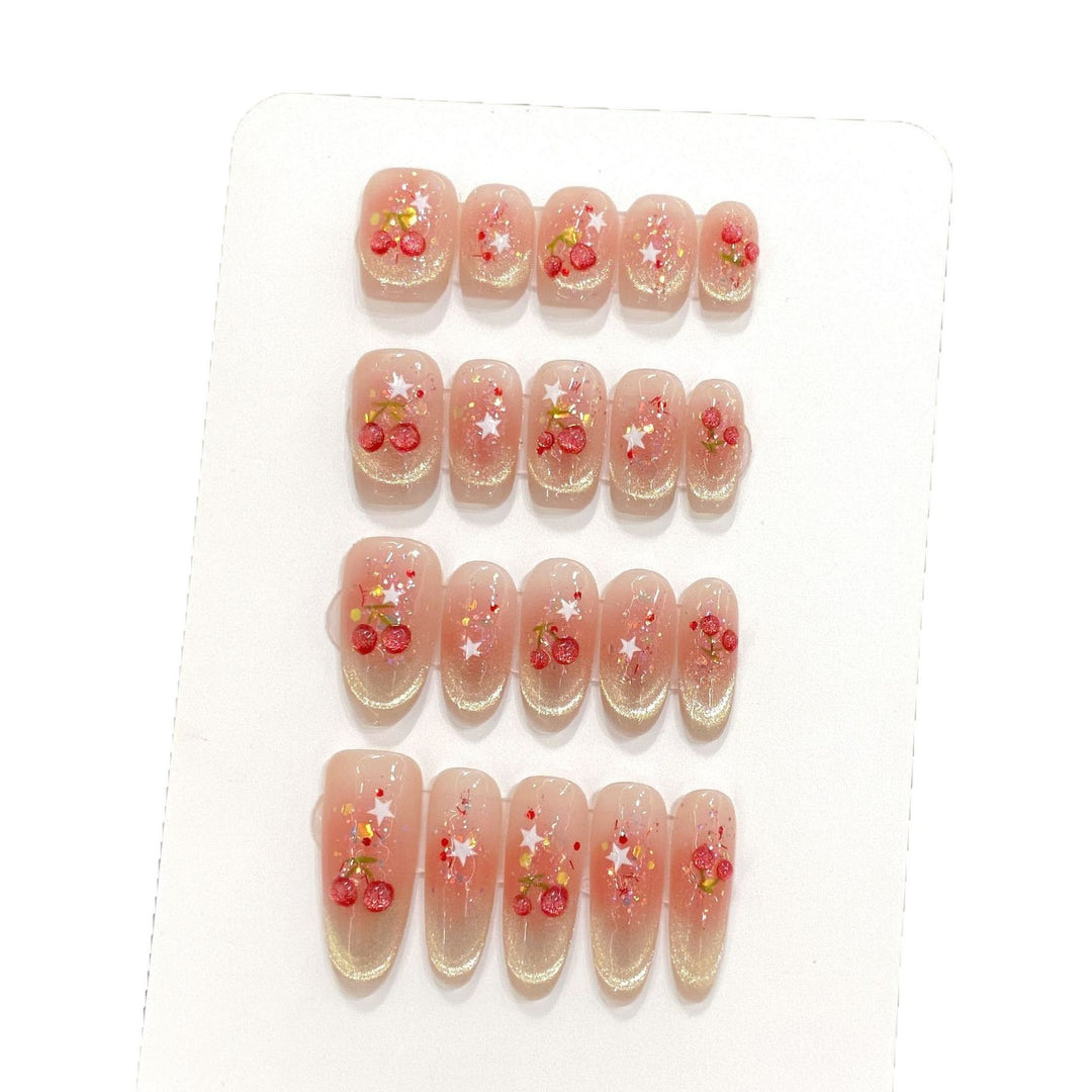 Dekoratives Glitter Press-On Nagelkunst Set