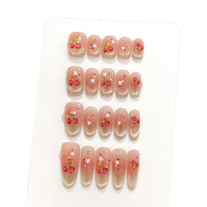 Dekoratives Glitter Press-On Nagelkunst Set