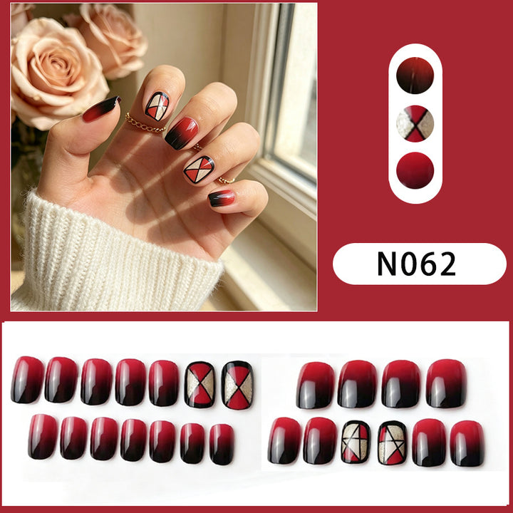 Geometrisches Muster Press-On Nagelset