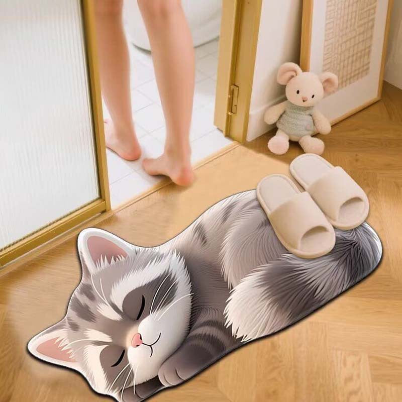 Katzenförmige Badmatte