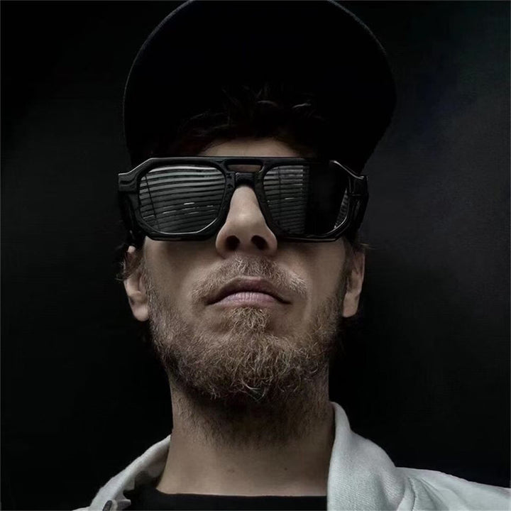 Damen exklusive polygonale Sonnenbrille mit luxuriösem Schildpatt-Muster Karnz