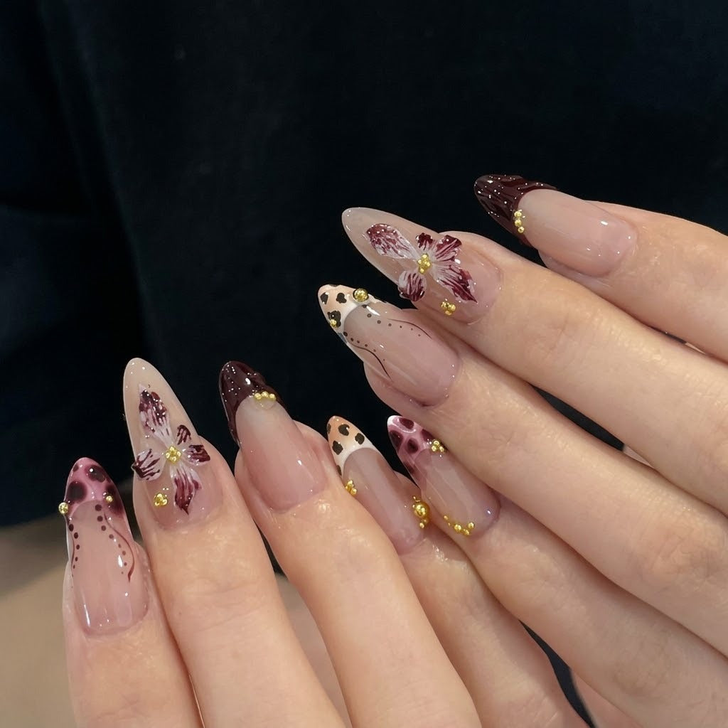 Modischer Press-On Nagelset