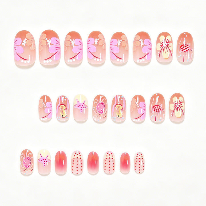 Künstlerische vom Ozean inspirierte Nagelkunst Karnz