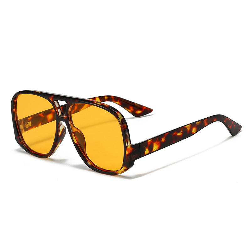 Damen trendige oversized Sonnenbrille im modernen Schildkrötenmuster Karnz