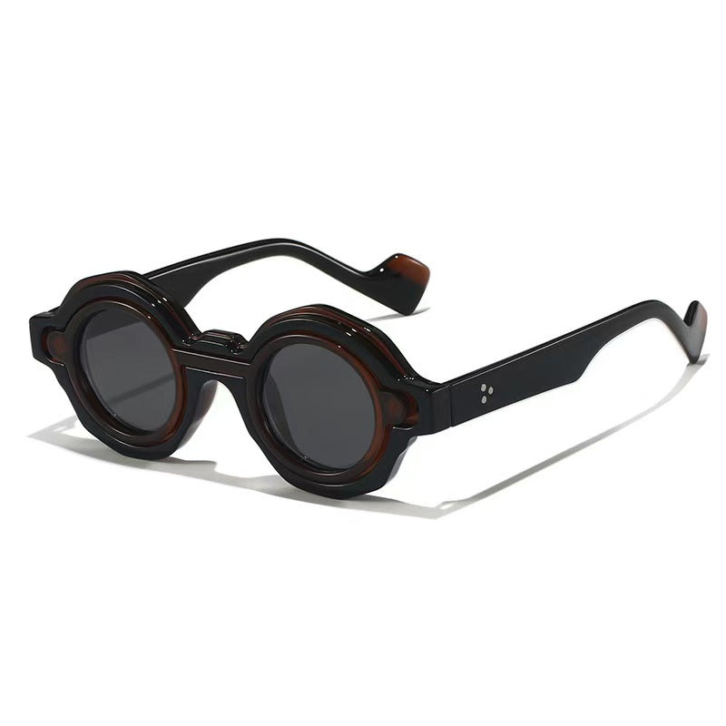 Damen modische Sonnenbrille mit einzigartigem Runddesign Karnz