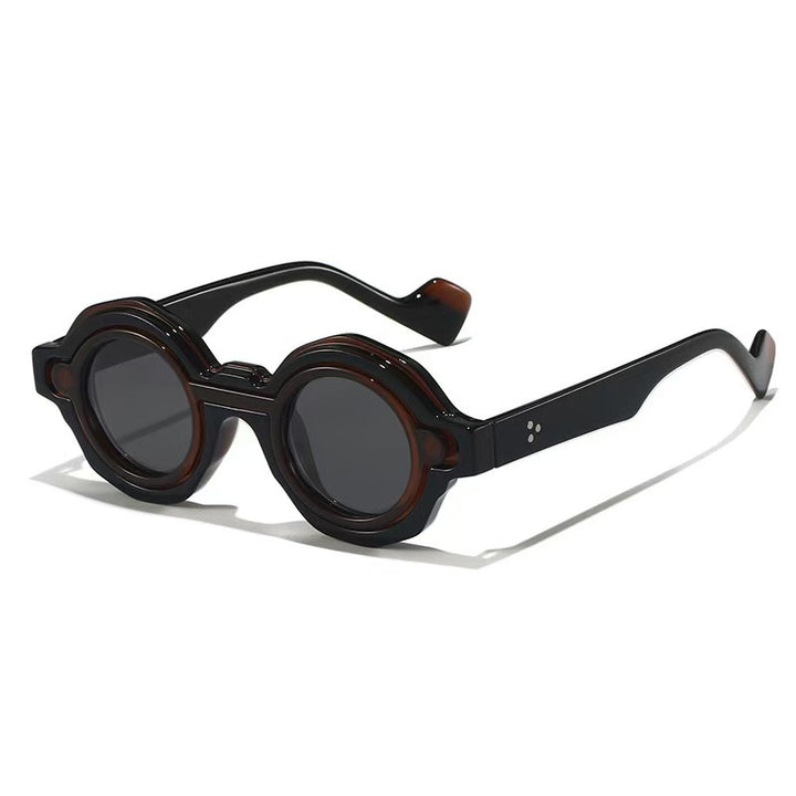Damen modische Sonnenbrille mit einzigartigem Runddesign Karnz