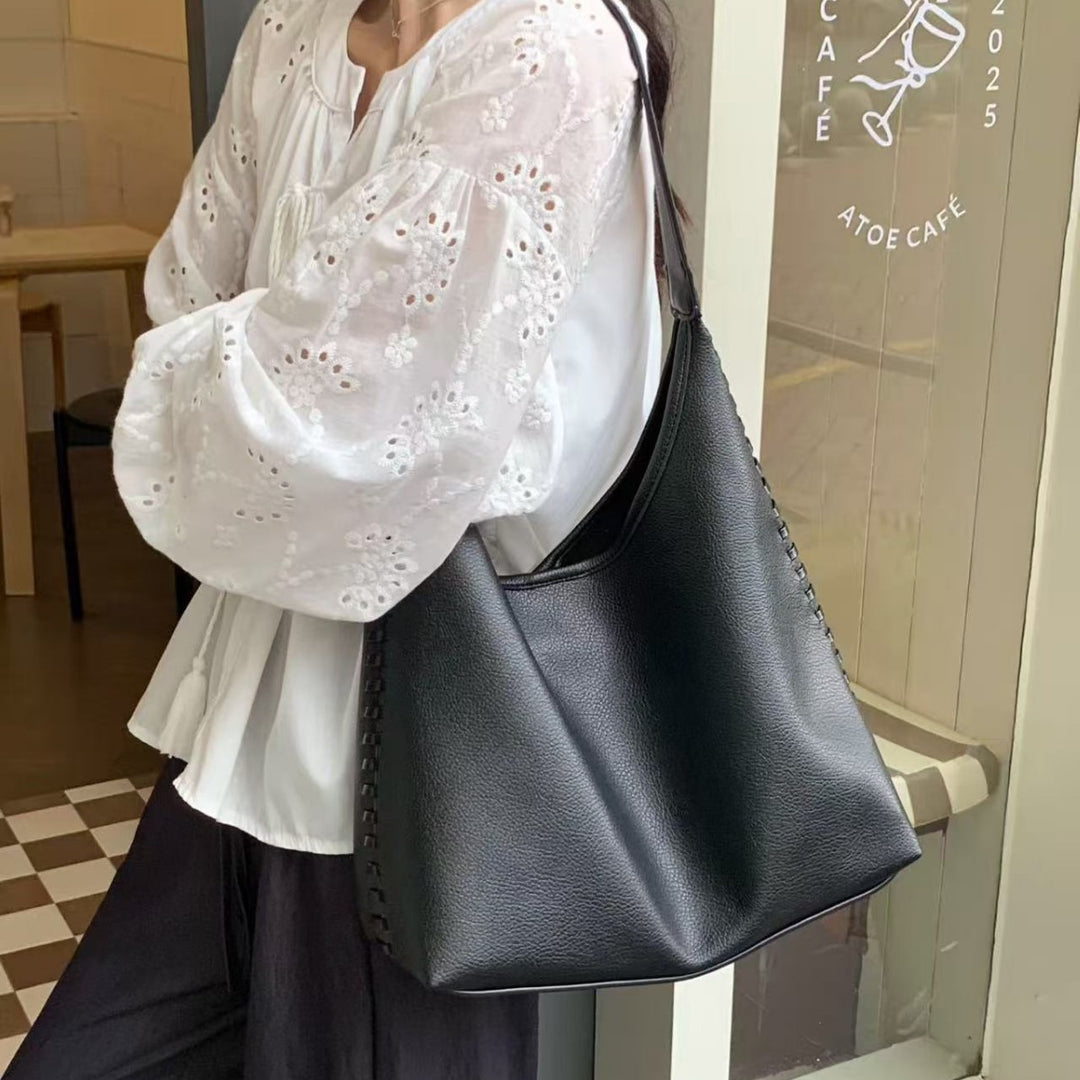 Moderne Vegane Leder Schlappe Tote Tasche