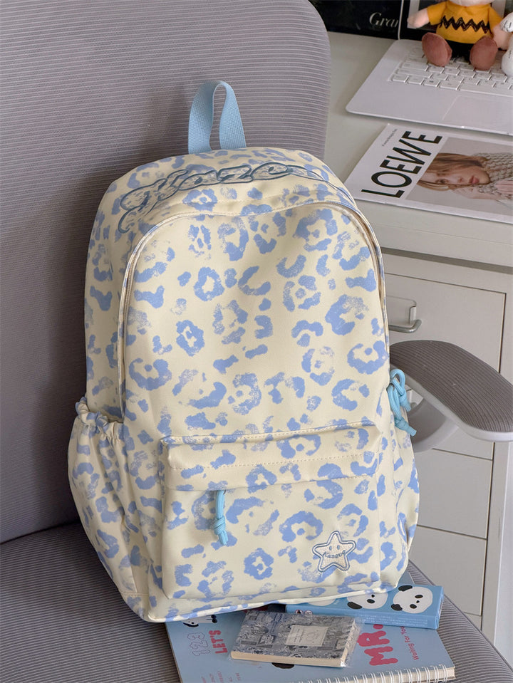 Mode-Bewusster Leoparden-Print Rucksack Karnz