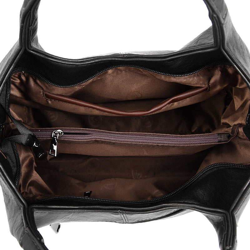 Klassische Kunstleder Handtasche Karnz