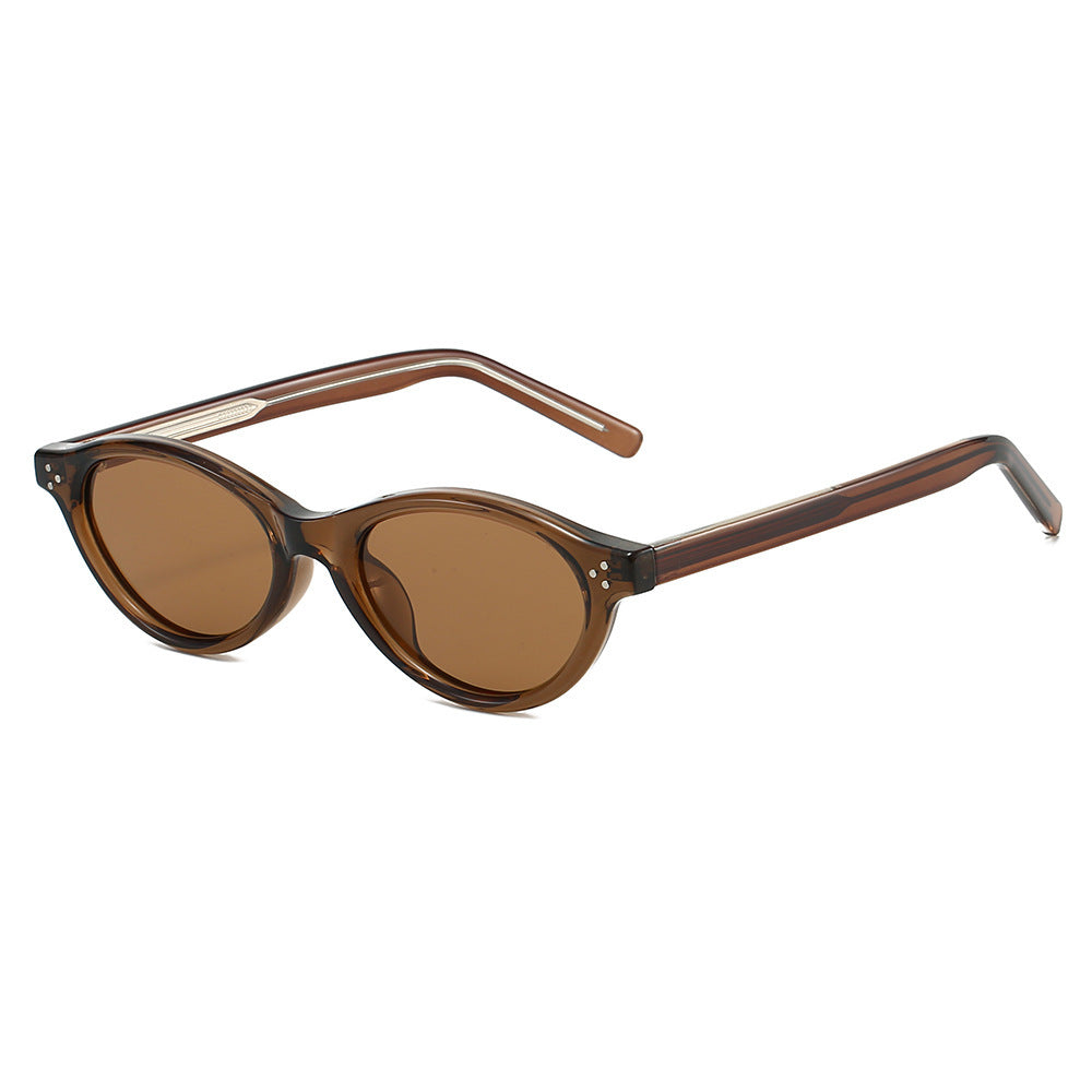 Damen Cat-Eye Sonnenbrille mit elegantem, transparentem Rahmen und UV400-Schutz Karnz