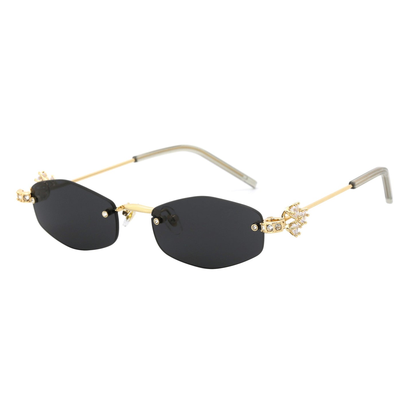 Damen Designer-Sonnenbrille mit luxuriösen Verzierungen Karnz