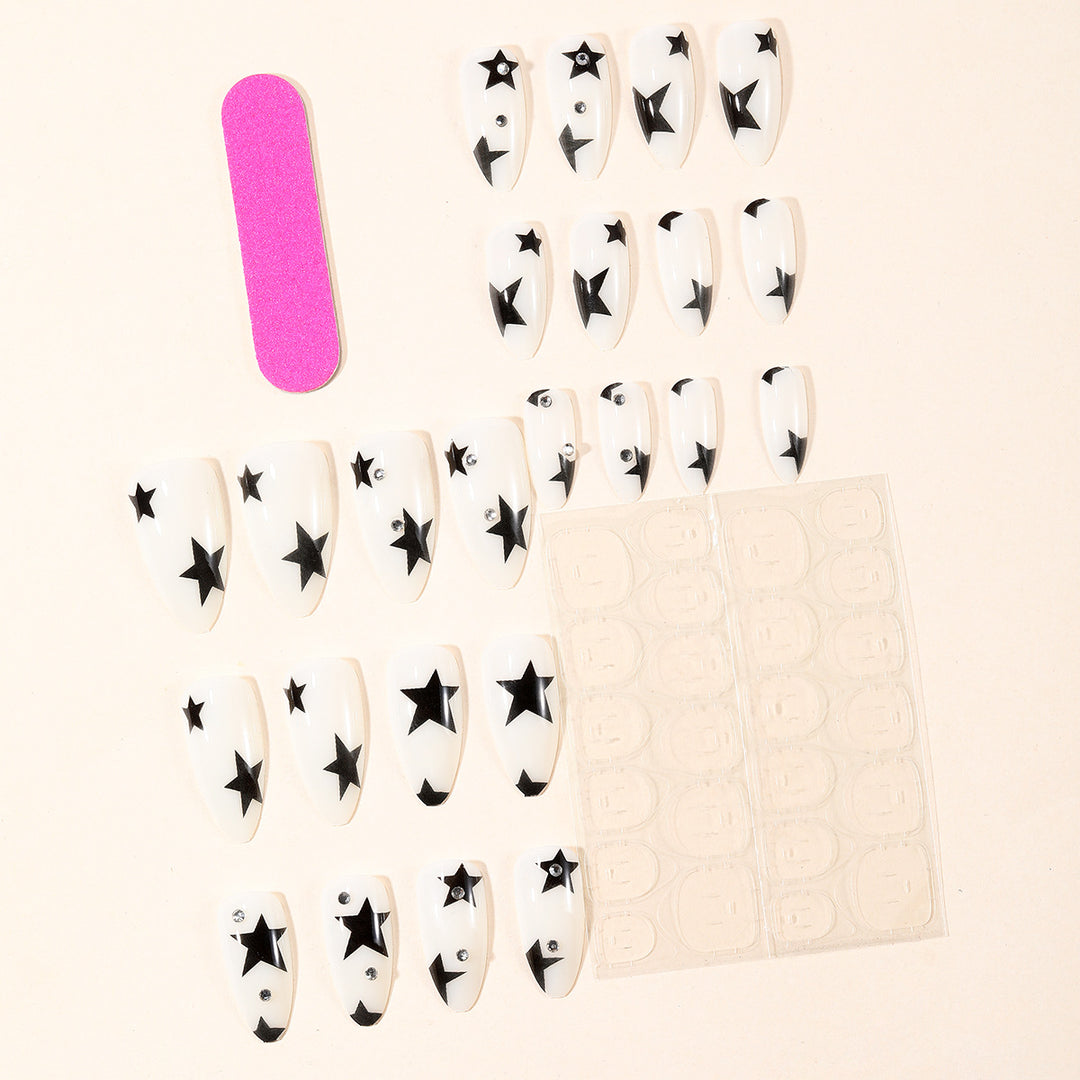 Star-Accent Stiletto Nagelkunst Extensions Karnz