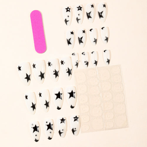 Star-Accent Stiletto Nagelkunst Extensions Karnz