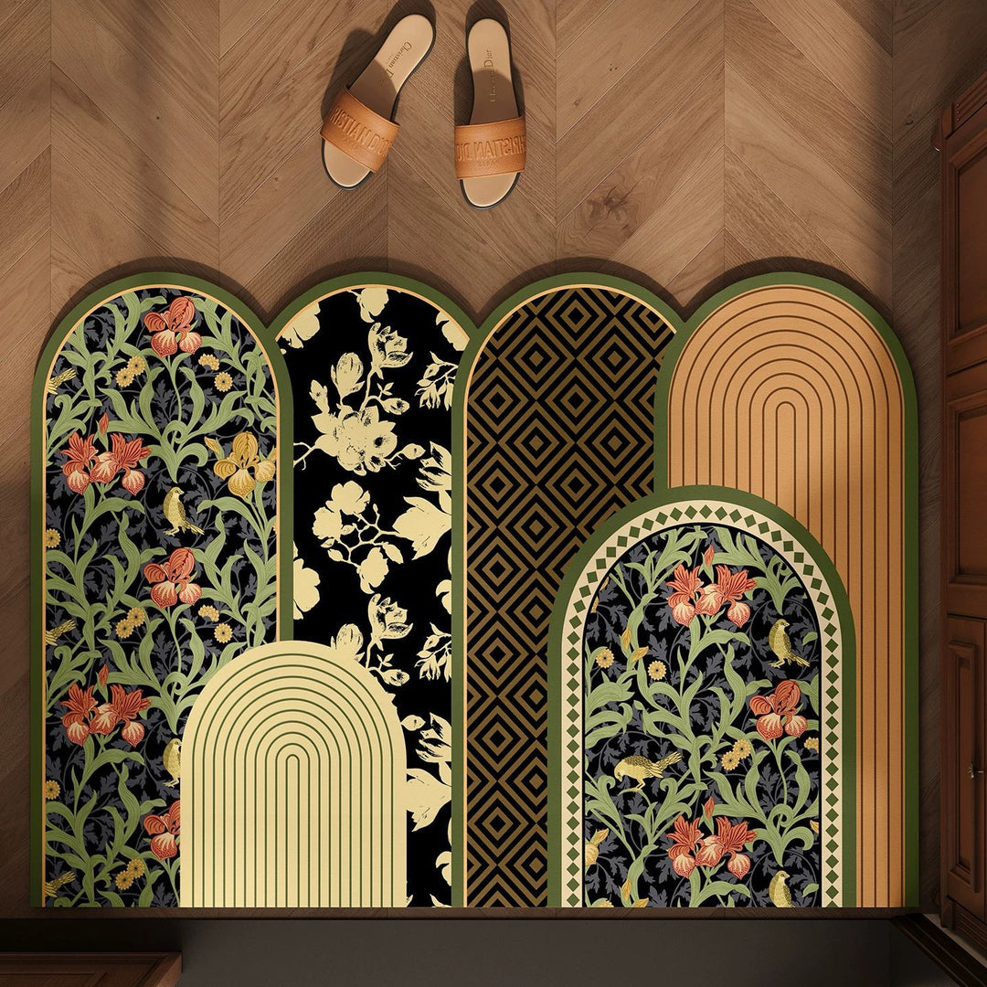 Stilvolle Vintage Blumenbereichsmatte