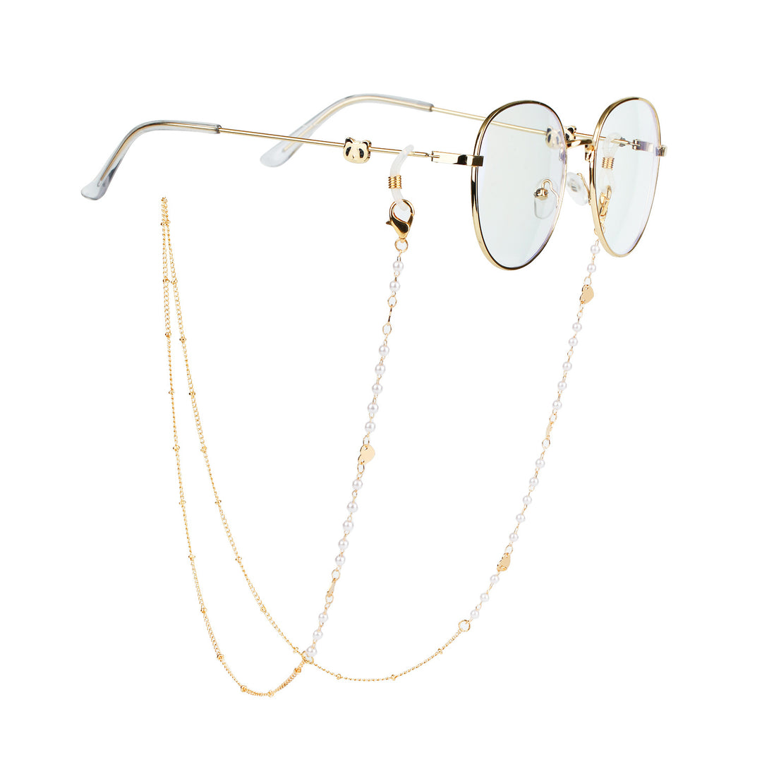 Elegante Brillenkette mit Perlen und Akzenten Karnz