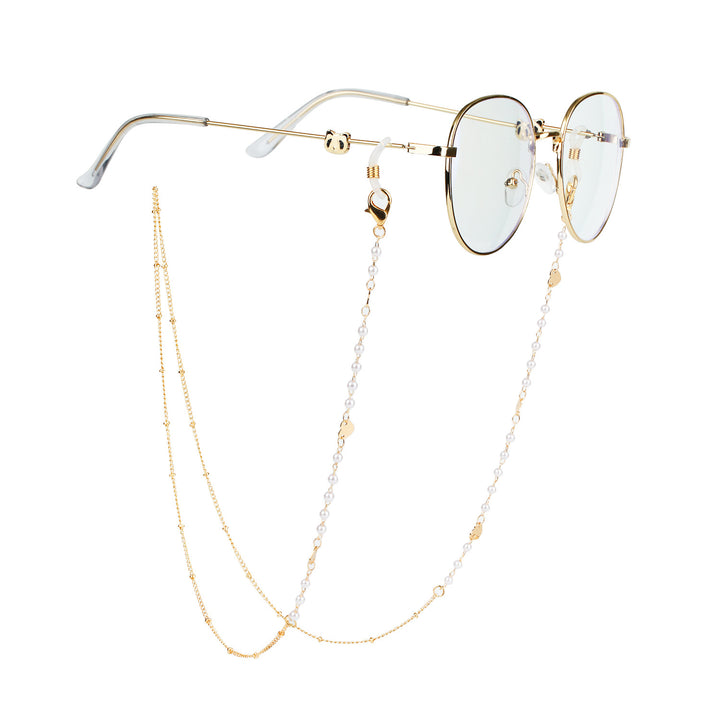 Elegante Brillenkette mit Perlen und Akzenten Karnz