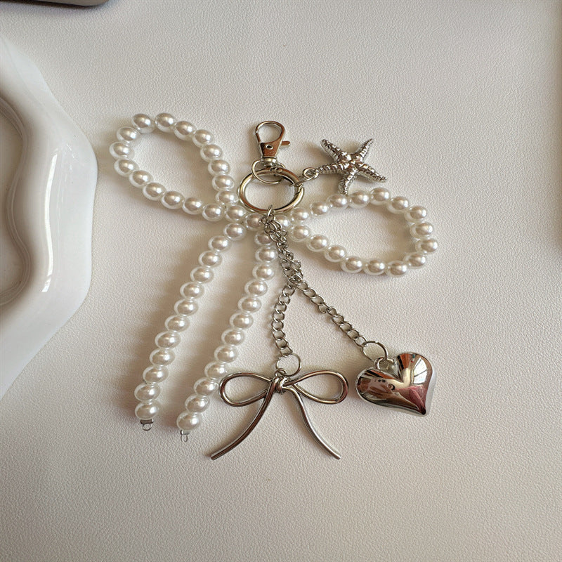 Elegante Perlen Charm Schlüsselanhänger Karnz