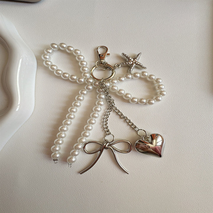 Elegante Perlen Charm Schlüsselanhänger Karnz