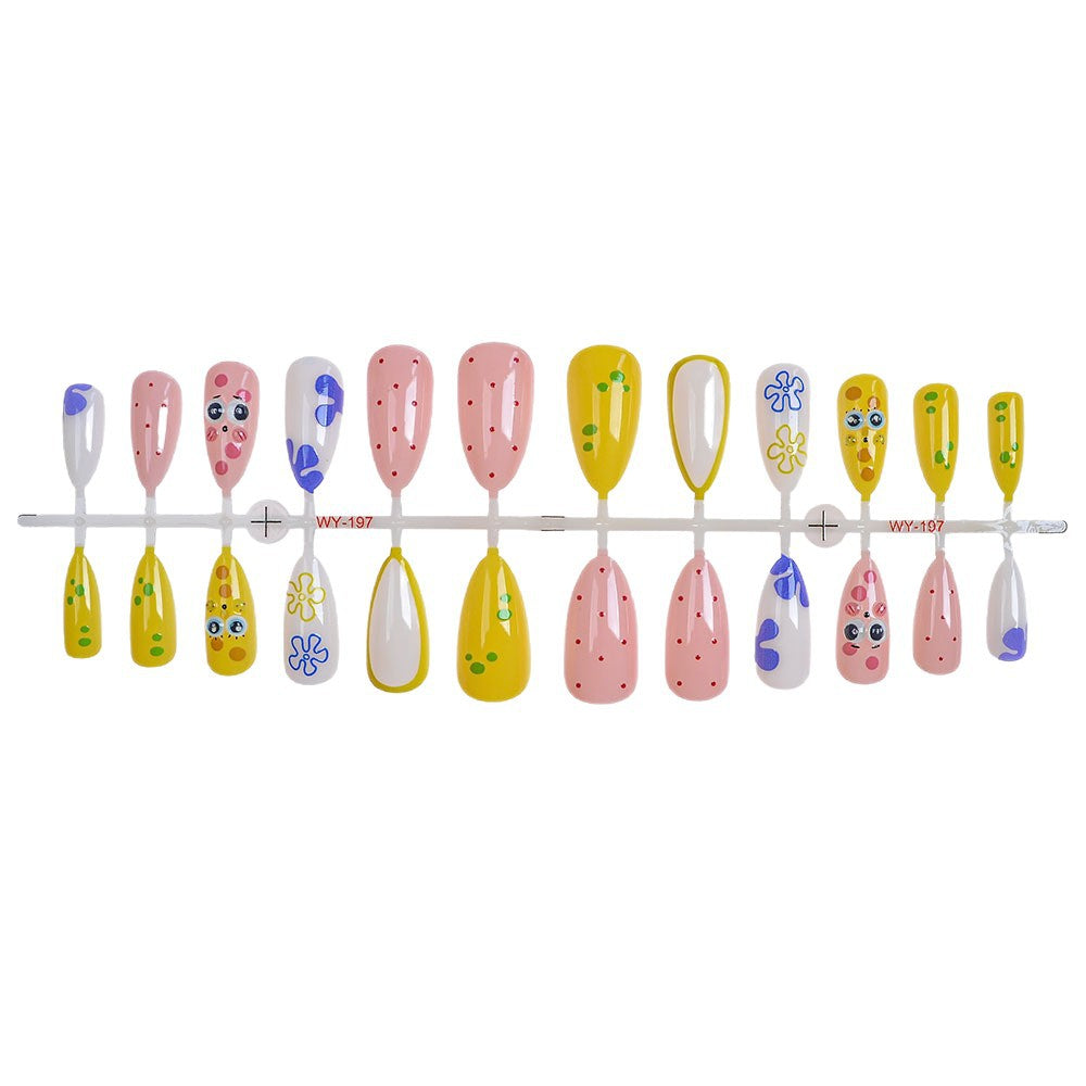 Verspieltes Cartoon Press-On Nagelset Karnz