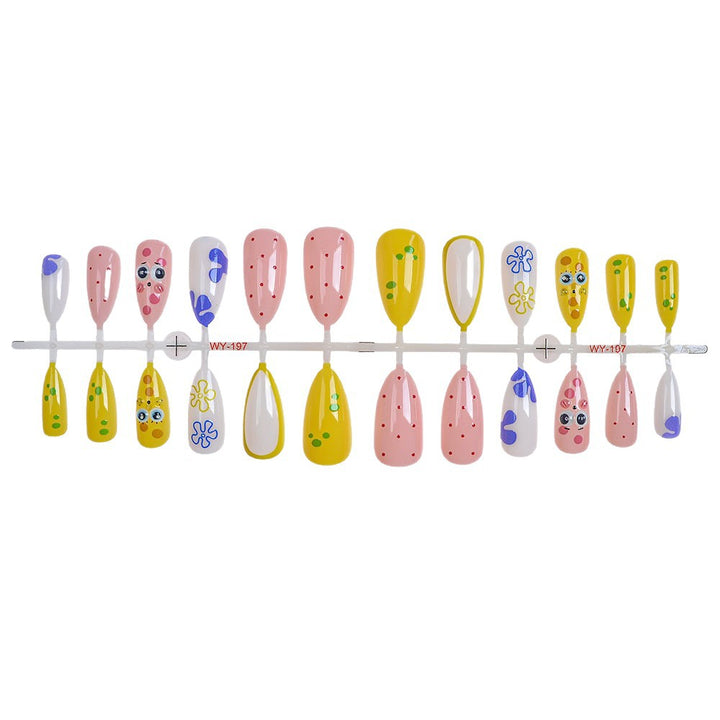 Verspieltes Cartoon Press-On Nagelset Karnz