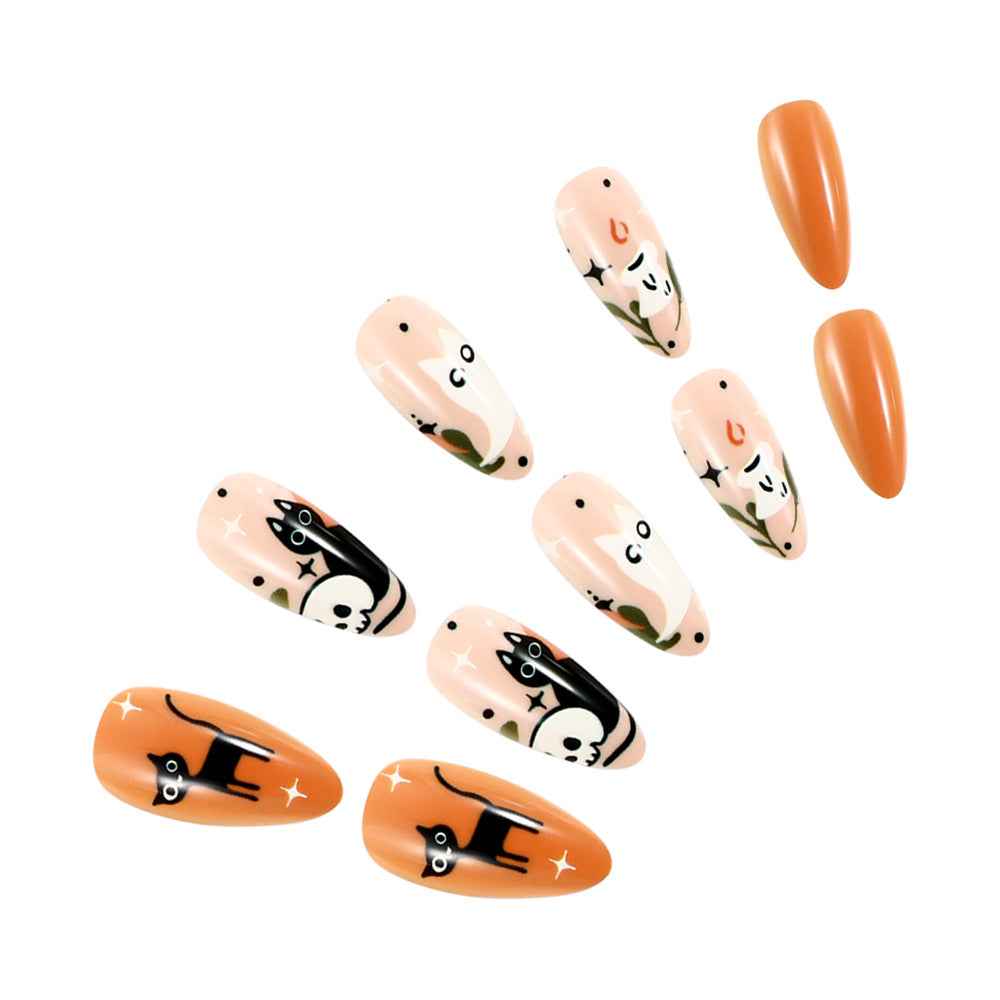 Künstlerische Press-On Nagelkunst mit fantasievollen Tierdesigns Karnz