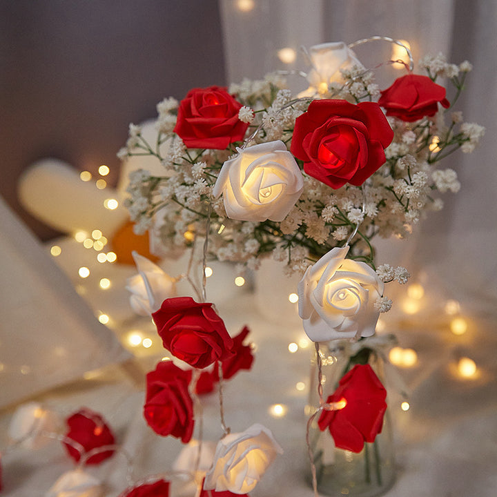 Dekorative LED Rosenlichterkette Karnz