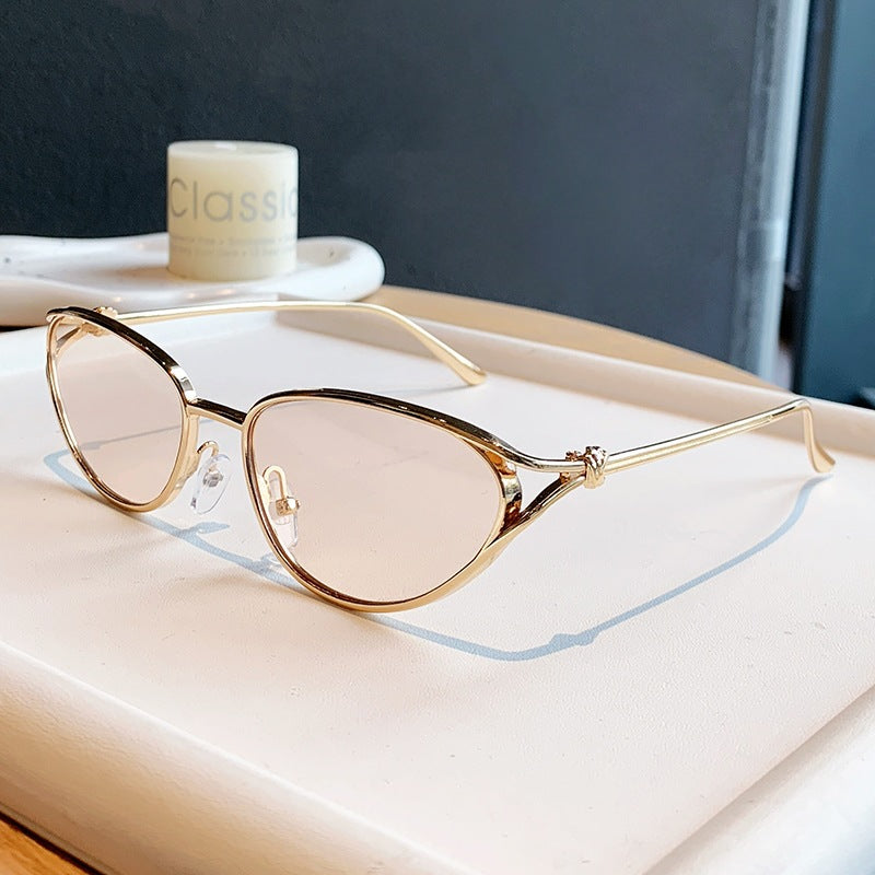 Damen Cat-Eye Sonnenbrille mit elegantem goldenen Rahmen und polarisierten Gläsern Karnz