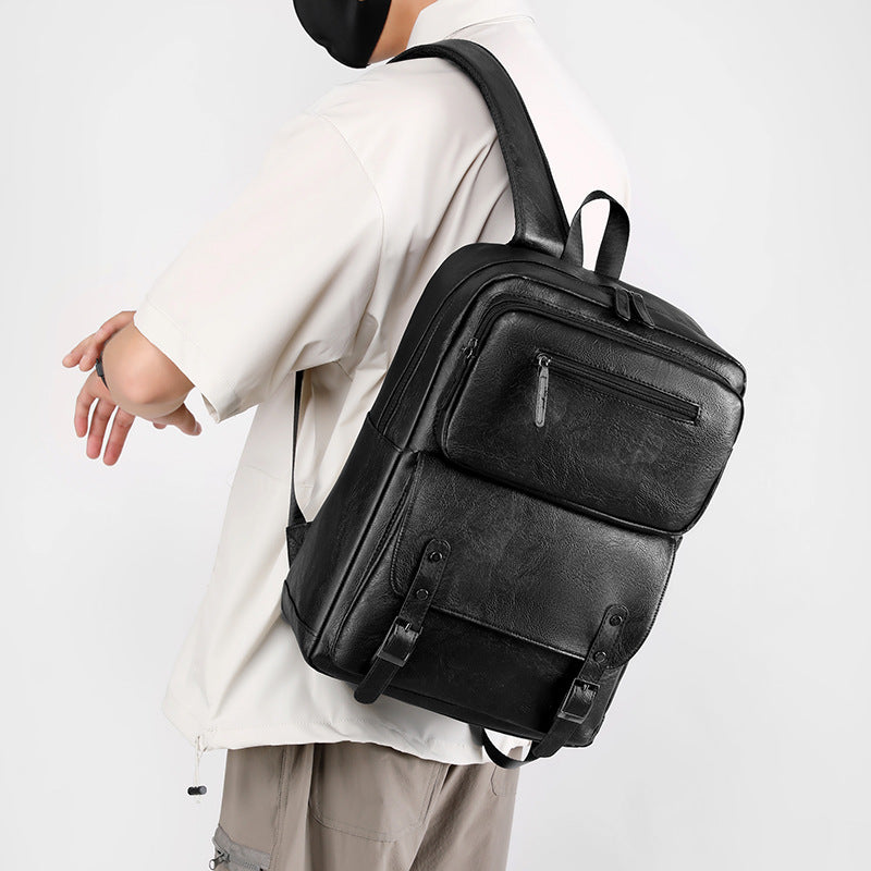 Stylischer Leder-Rucksack Karnz