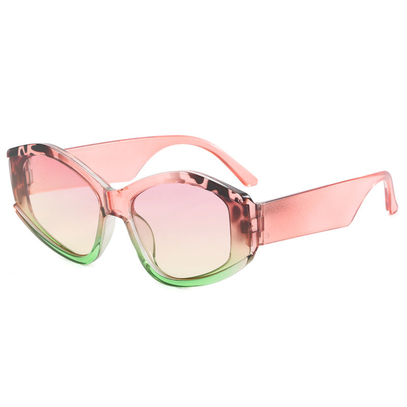 Damen modische Sonnenbrille mit markantem, futuristischem Design Karnz