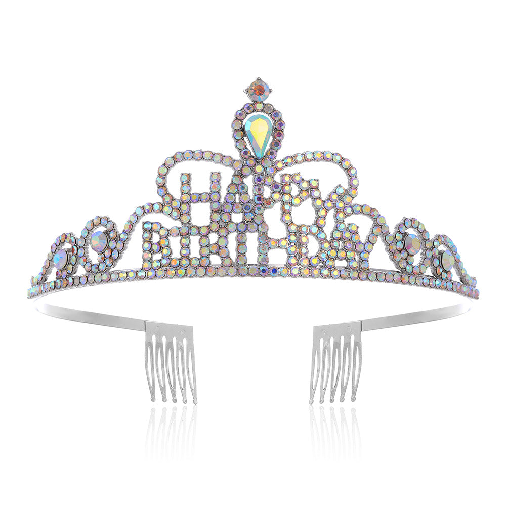 Damen Funkenkrone mit „Happy Birthday“ Schriftzug Karnz