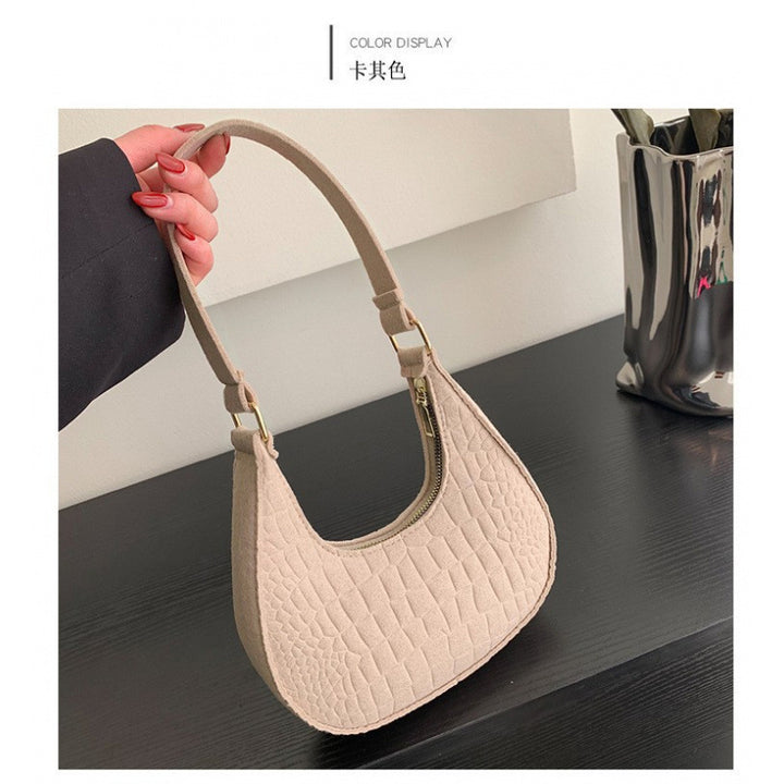 WoCrocodile-Textur Handheld Hobo Tasche Karnz