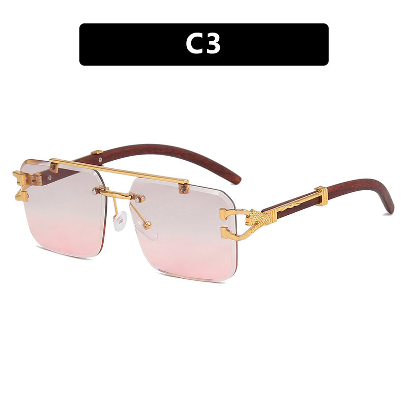 Damen modische Brille mit innovativem Rahmen und luxuriösem Holzdetail Karnz