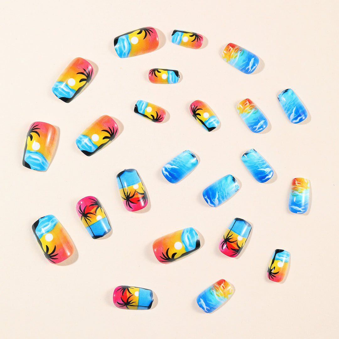 Küsten Sonnenuntergang Nagelkunst Karnz