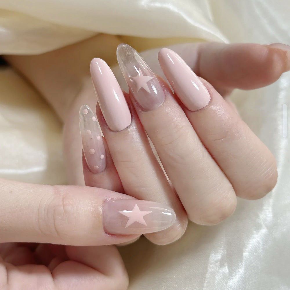 Dekoratives Press-On Nail Art Set mit niedlichen Schleifenakzenten Karnz