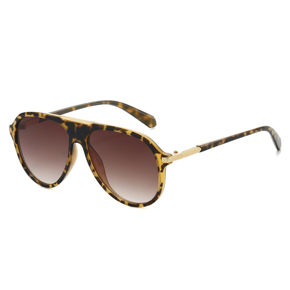 Oversized Aviator Sonnenbrille mit metallischen Akzenten Karnz