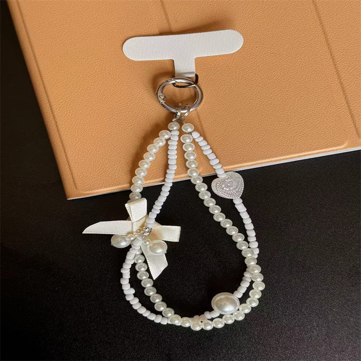 Eleganter Perlen Charm Schlüsselanhänger Karnz 1790135075